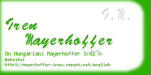 iren mayerhoffer business card